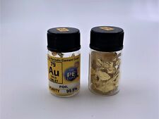 Pure 99.9% 24k Gold Au foil leaf (at least 10cm2)  in Periodic Element Bottle