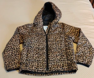 Gap Kids Girls M 8 Cheetah Upcycled Lightweight Puffer Primaloft Jacket - Picture 1 of 8