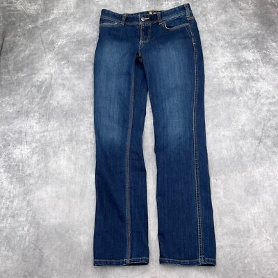 Jeans Carhartt Mujer 4R 30Wx31L Azul Calce Ajustado Tiro Bajo Pierna Recta Informal Trabajo Foto 1 de 4