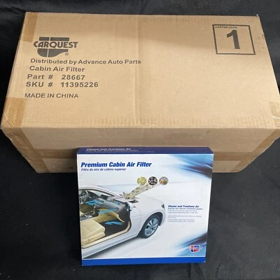 1 Case (12) Wholesale Lot CarQuest 28667 Cabin Air Filter 2003-2016 BMW Z4  (PQ) - Image 1 of 4