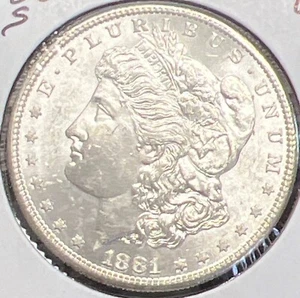 1881-S MORGAN SILVER DOLLAR CH-GEM UNCIRCULATED..ACTUAL COIN #WS2502 - Picture 1 of 2