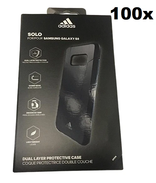 NUEVO Lote de 100 Funda Adidas Solo Protección Doble Capa para Samsung Galaxy S8 Azul Marino Foto 1 de 2