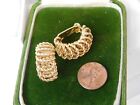 Vintage Bergere Gold Chain Half Hoop Clip on Earrings Classic style 7c 62