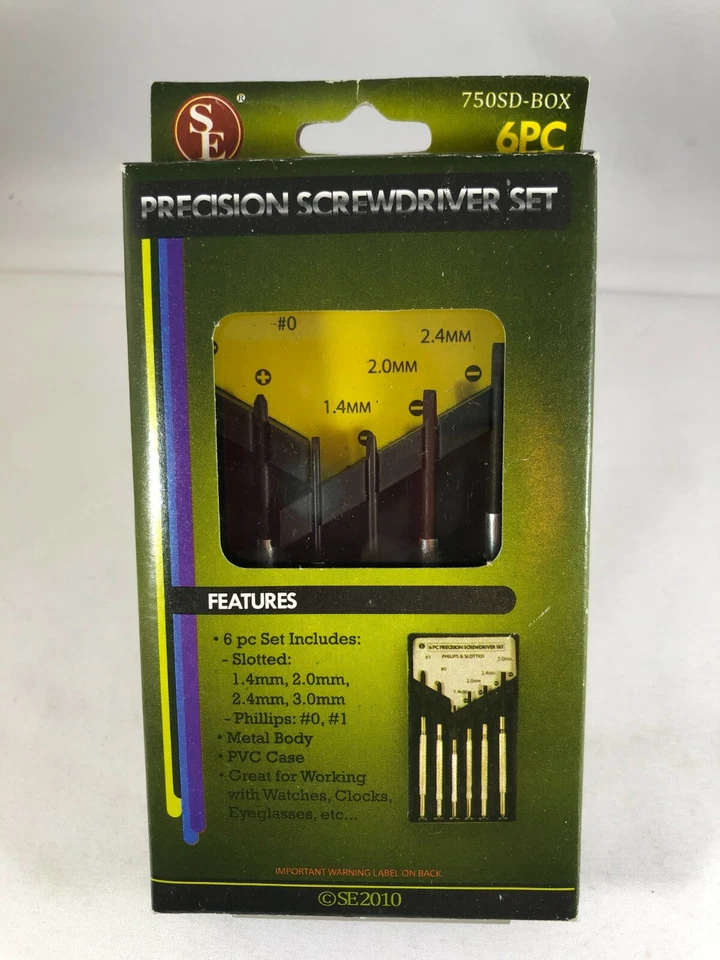 6 PC Precision Screwdriver Set Eyeglass Watch Jewelry Repair Cell Micro Small - Image 1 of 2