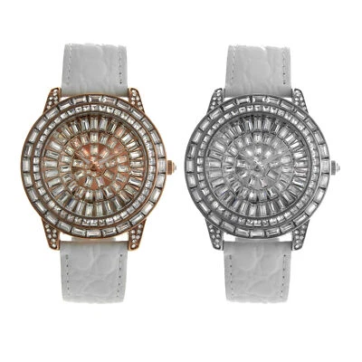 Reloj de pulsera de cristal de noche elegante para mujer Couture con correas de cuero de Peugeot Foto 1 de 2