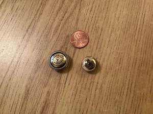 2 - STAFFORD Mens Blazer Replacement Set Gold Tone Buttons 2 Piece Metal Buttons - Picture 1 of 3