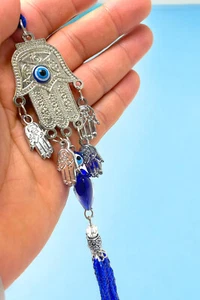 Turkish Evil Eye Hamsa Hand Home Office Car Hanging Wall Decoration Protection-N - Picture 1 of 7