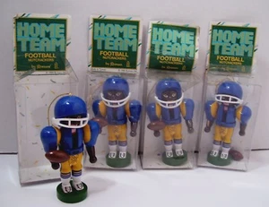 Rare Nutcracker Christmas Tree Ornaments NFL Football Players Set of 4 Wood - Picture 1 of 8