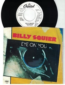 1984 BILLY SQUIER EYE ON YOU CAPITOL PROMO ROCK 45 & PICTURE SLEEVE NM - Picture 1 of 2