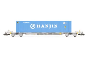 TT6027 Hornby Spur TT TOUAX, Sffgmss IFA Wagon with 45' Container 'HANJIN' - Bild 1 von 1