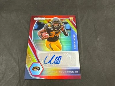 2021 PANINI PRIZM DRAFT PICKS LARRY ROUNTREE III ROOKIE RED 31/199 AUTO #DPA-LRO - Image 1 of 2