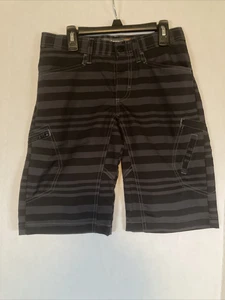Lee Shorts Boys Size 12 Performance Moisture Wicking Black Grey Adjustable Waist - Picture 1 of 7
