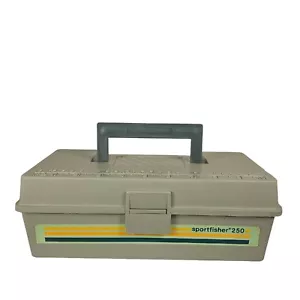 Caja de aparejos de pesca SPORTFISHER 250 verde oliva vintage - Imagen 1 de 12