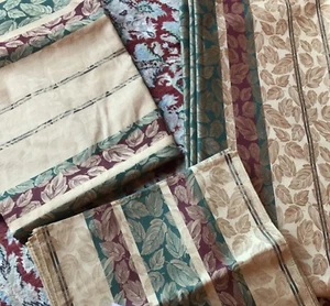 New Tablecloth, Burgundy Green Gold Damask,  60” x 140”, with 12 Napkins - Picture 1 of 7