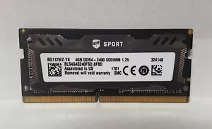 BALLISTIX 4GB DDR4 2400 BLS4G4S240FSD PC4-19200 LAPTOP MEMORY RAM TESTED - Picture 1 of 2