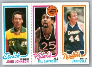 1980-81 Topps - Dan Issel, Bill Cartwright, John Johnson #76-163-230 (RC) - EXNM - Bild 1 von 2