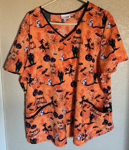 DAMEN SCRUBSTAR HALLOWEEN MEDIZINISCHES PEELING OBERTEIL - 3XL - Bild 1 von 3