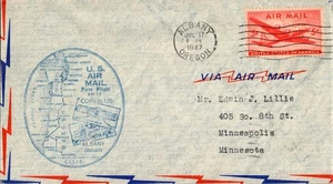 West Coast Airlines Erstflug Albany Oregon - Portland Oregon - 1947 - Bild 1 von 2