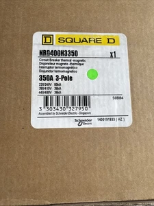 SQUARE D NBD400H3350 CIRCUIT BREAKER THERMAL-MAGNETIC 350A 3 POLES - Picture 1 of 1