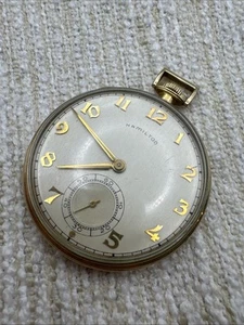 Hamilton 917 Pocket Watch 14K GF RUNS #3030 - Picture 1 of 5