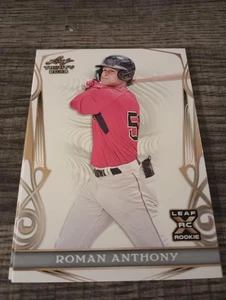 Tarjeta base Leaf Trinity #77 Roman Anthony RC 2023 casi nueva-como nueva - Imagen 1 de 1