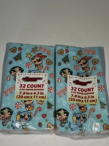 Powerpuff Girls PPG Paper Party Napkins 2 Pk (32 Count Each) Christmas Holiday  - Picture 1 of 12