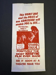 Vintage Mark Of The Devil “Vomit Bag” Movie Promo Theater Handout Authentic 1970 - Picture 1 of 4
