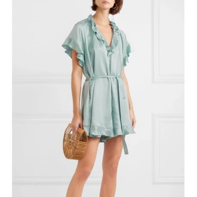 IMMERMANN MONO DE SEDA CON VOLANTES Y VOLANTES AZUL MARINO TALLA 2 Foto 1 de 4