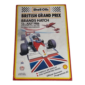 Shell Oils Gran Premio de Gran Bretaña; Brands Hatch 13 de julio de 1986; Programa Oficial - Imagen 1 de 6
