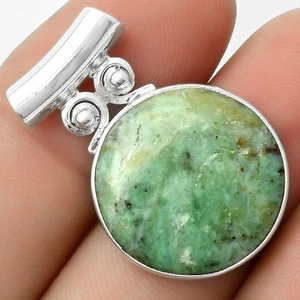 Joyería colgante de plata de ley 925 de jaspe larsonita natural P-1597 - Imagen 1 de 5