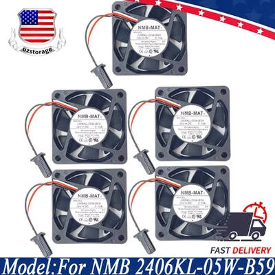 5PCS Numerical Control Machinery Cooling Fan For NMB 2406KL-05W-B59 DC 24V 0.13A - Image 1 of 3