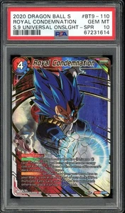 Vegeta Royal Condemnation SPR BT9-110 Dragon Ball Super Card Game PSA 10 - Picture 1 of 2