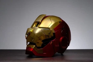 Stock AUTOKING Gold Iron Man MK5 1:1 Wearable Helmet Deformed Voice-control Mask - Picture 1 of 15