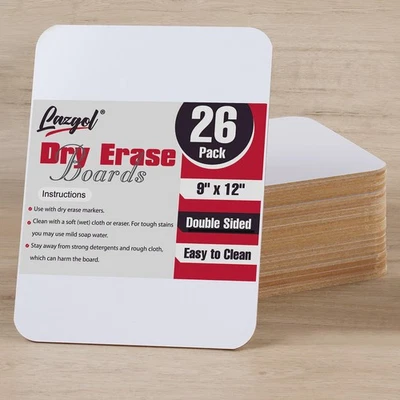 Placa de apagamento a seco 9x12- Pequena 26 sala de aula mini placas brancas para estudantes, chá... - Imagem 1 de 4