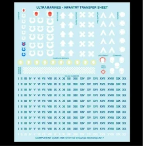 Ultramarines Transfer Sheet Primaris Space Marines Infantry Decals Warhammer 40k - Bild 1 von 1
