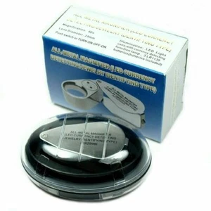 Clearance: 40X 25mm Jewelers Loupe illuminated Magnifier with LED & UV Lights - Picture 1 of 4