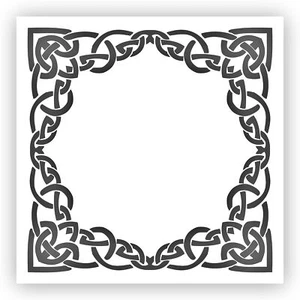 Celtic Frame Stencil - Choose a Size - Laser-Cut Reusable Plastic - Picture 1 of 2