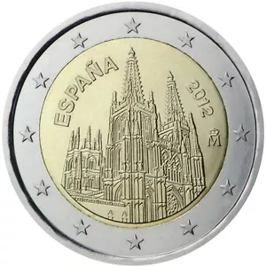 2012 Spain € 2 Euro Uncirculated Coin UNESCO World Heritage: Burgos Cathedral - Picture 1 of 2
