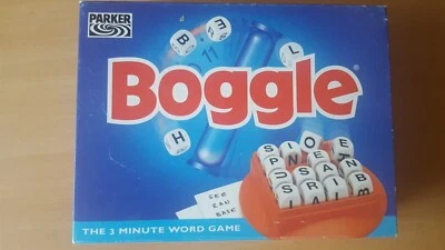 BOGGLE BY PARKER GAMES THE 3 MINUTE WORD FINDING GAME VINTAGE COMPLETE VGC - Image 1 of 3
