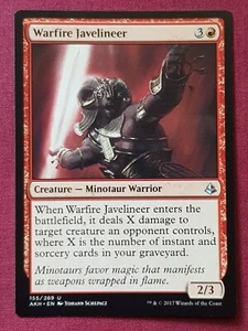 Magic The Gathering AMONKHET WARFIRE JAVELINEER red card MTG - Picture 1 of 2