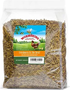 WORMSKING 3LB Dried Mealworms for Poultry, Wild Birds,Tasty Bird Food Layer Hens - Picture 1 of 11