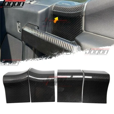 Real Carbon For Ford F150 Raptor F-250 F-350 Super Duty Inner Door Panel Trim 4X - Image 1 of 4