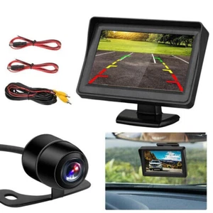 4.3'' Car Monitor Mini Night Vision Reverse Camera Backup Rear View Parking Kit - Picture 1 of 11