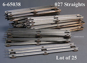 LIONEL 027 TRACK STANDARD STRAIGHT SECTIONS o gauge train 6-65038 LOT (25) NEW