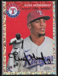 2023 Topps Chrome Plat Anniv #33 Elier Hernández Rose Gold Mini-Diamond Refr RC - Picture 1 of 2