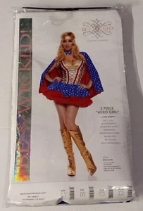 Damen Be Wicked 3-teiliges Held Mädchen Halloween Kostüm Größe M/L - Bild 1 von 2