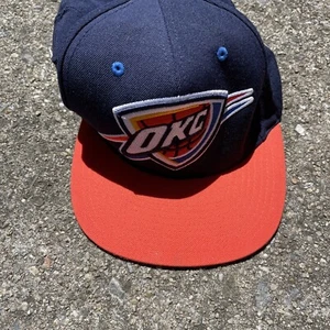 NWOT Mitchell & Ness Oklahoma City Thunder OKC Fitted NBA Hat Cap Size 7 3/8 - Picture 1 of 5