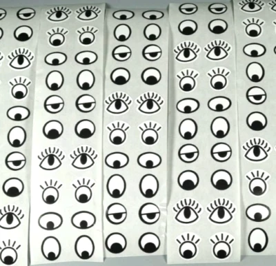 Cartoon Eye Stickers - 50 Pairs - Funny Googly Eyes Decorations - Craft Art