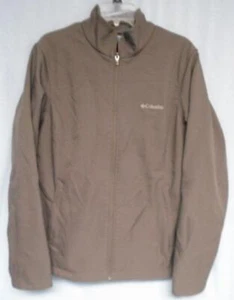 Mens Columbia Soft Shell Jacket Fleece Lining Taupe Sz XL - Picture 1 of 8