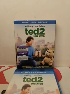 Ted 2 Unrated (Blu-Ray + DVD + Digital HD) 2015 with Slipcover - Picture 1 of 6